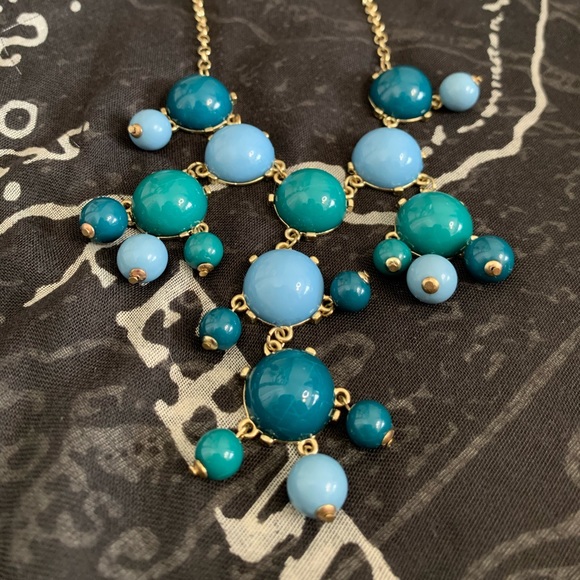 Blue Monochrome Bubble Necklace - Picture 2 of 4